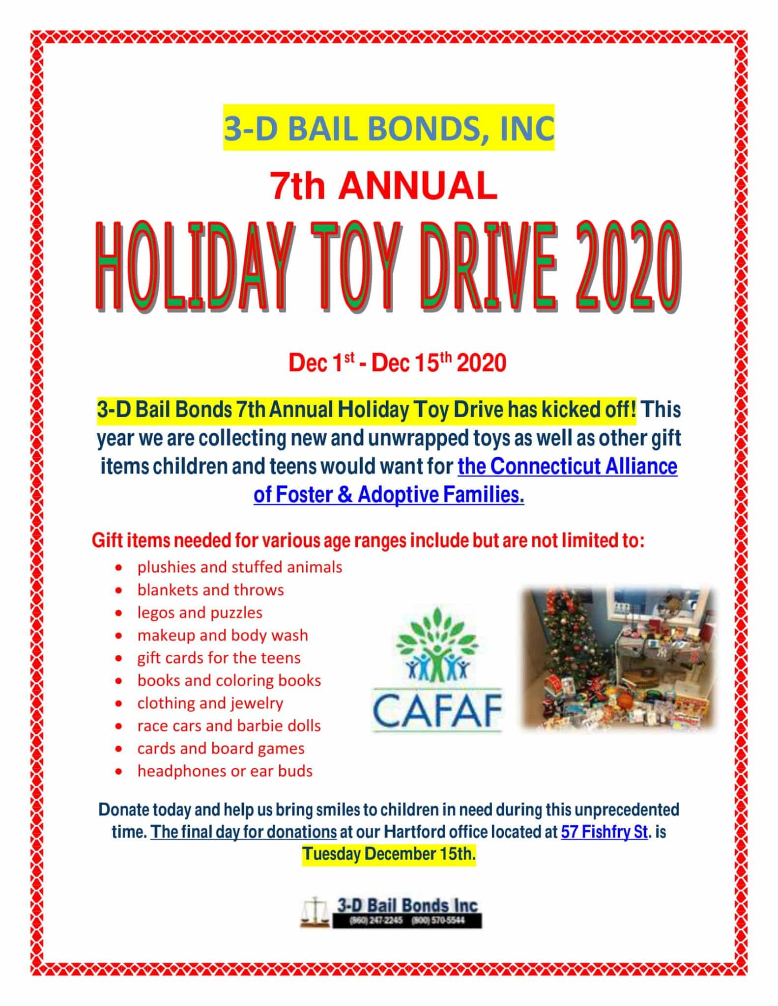2020 Holiday Toy Drive Benefits Connecticut Foster Children
