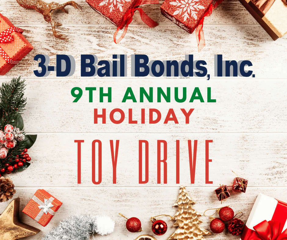 9th annual holiday toy drive bail bonds company